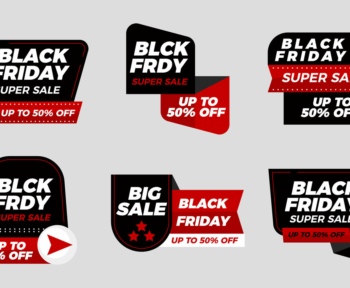 Set of Black Friday Badges
