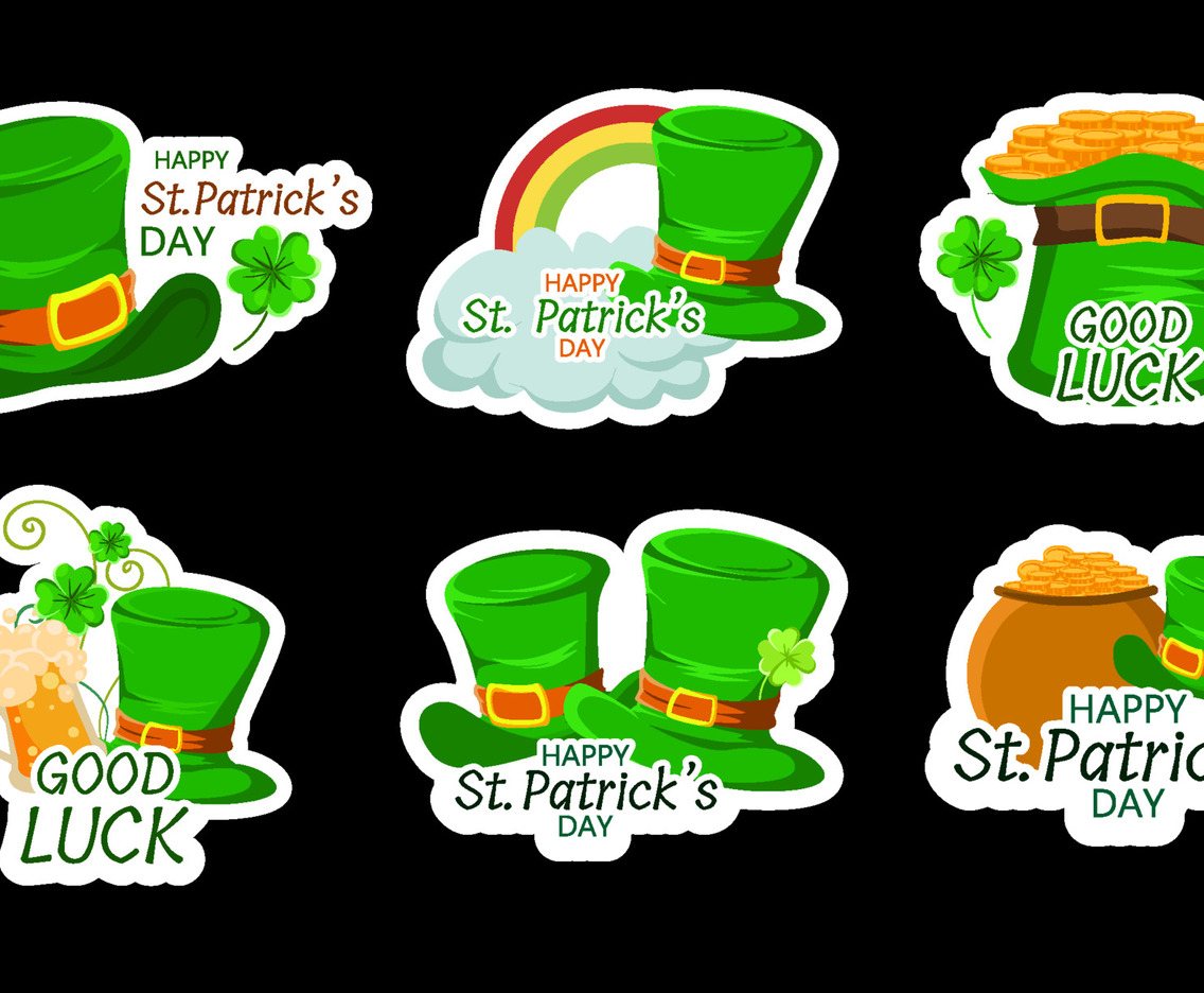 St Patrick's Day with Hat Sticker