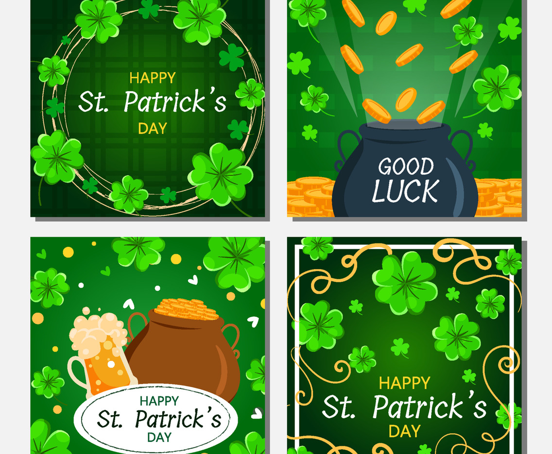 St Patrick's Day Clover Social Media