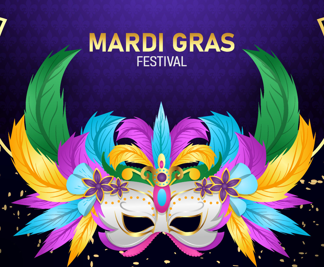 Mardi Gras Mask Background