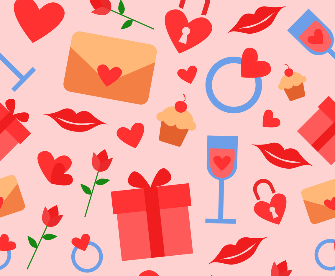 Valentine Seamless Pattern Background