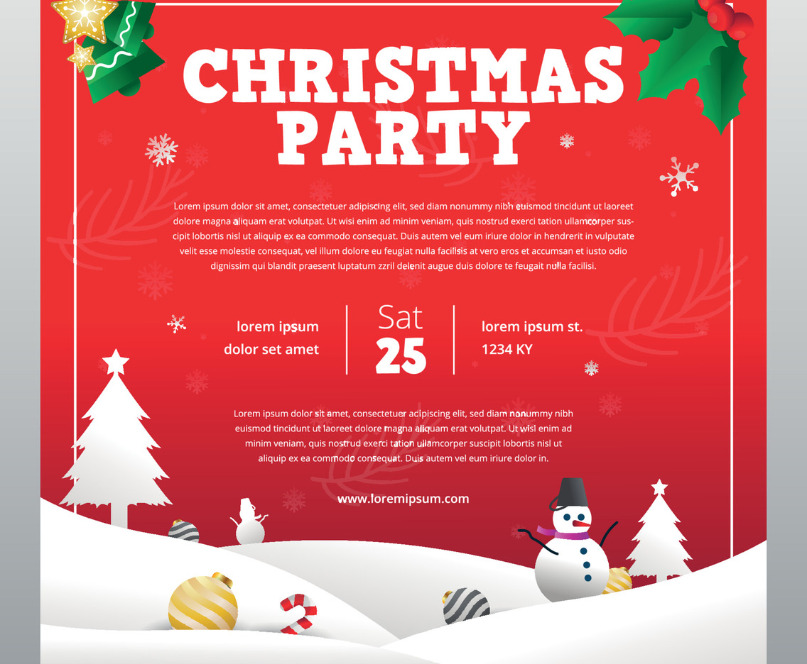 Marketing Kit Christmas Party Poster Template