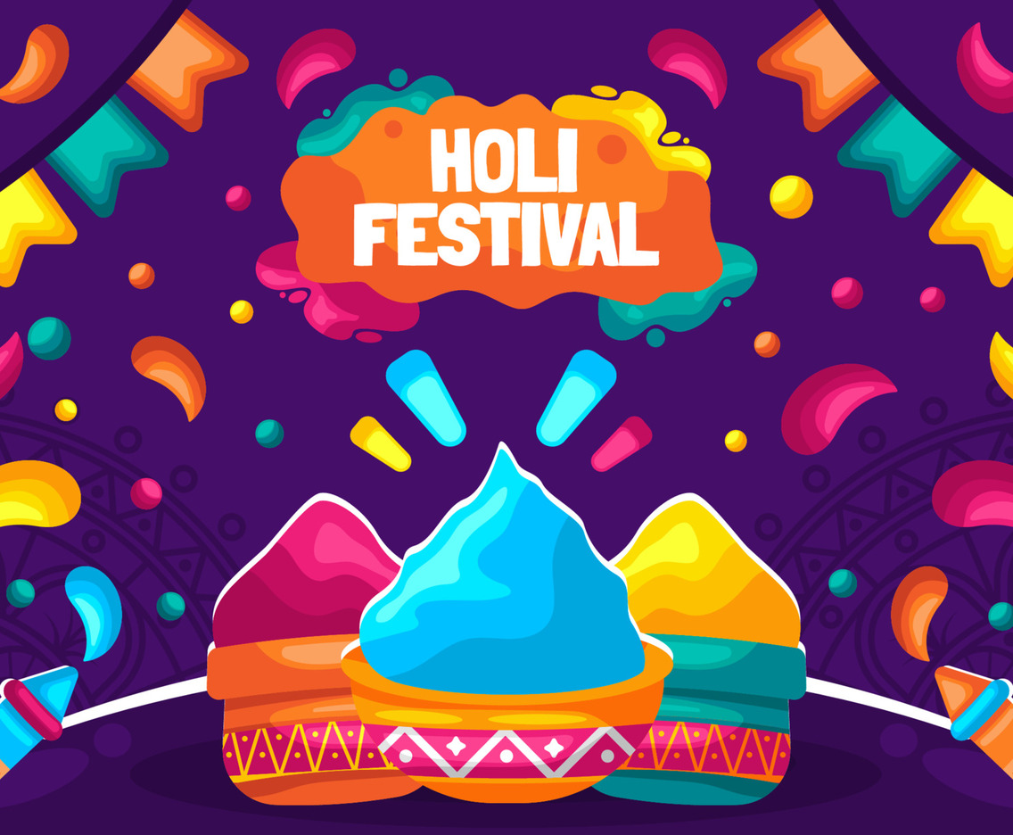 Happy Holi Festival Background