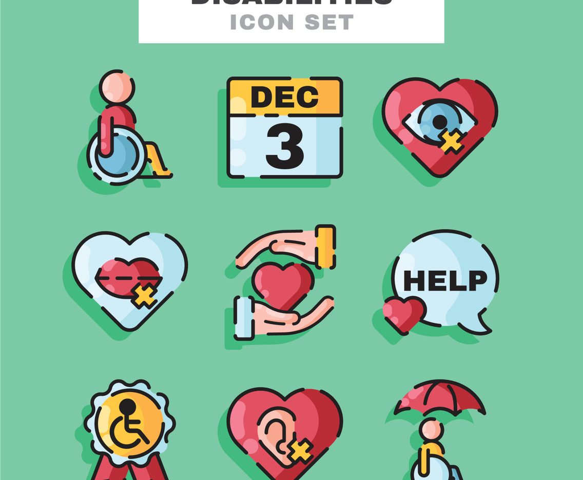 People with Disabilities Icon Set