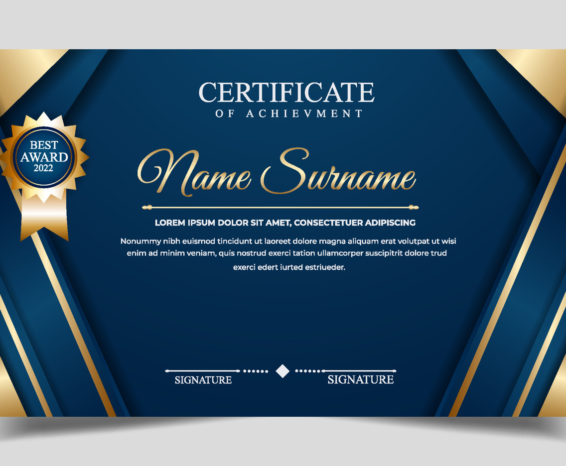 Luxury Modern Certificate Template Design