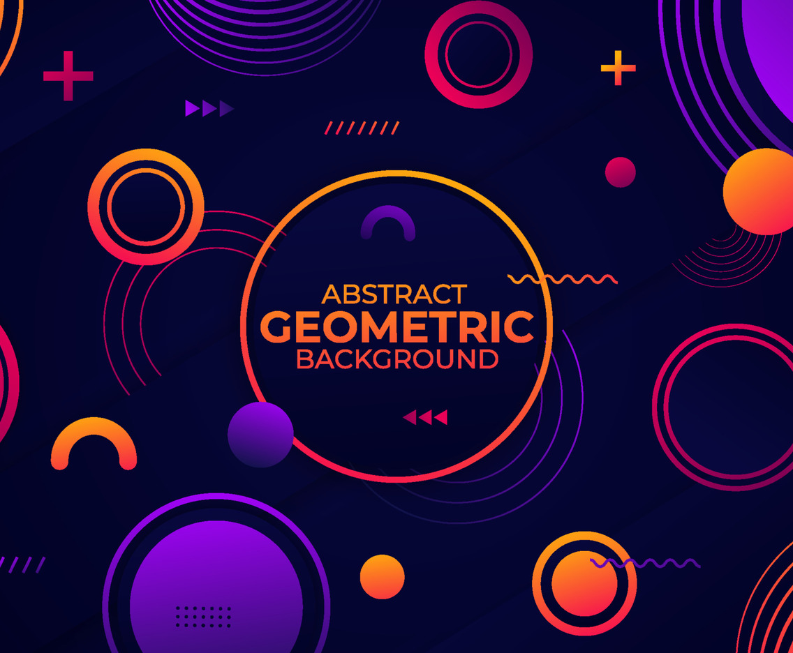 Background of Abstract Flat Geometric round gradient