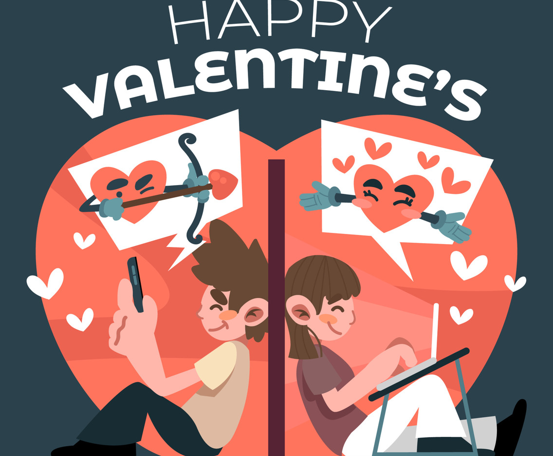 Online Dating at Valentine's Day Night