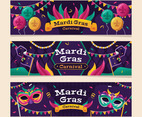 Mardi Gras Carnival Banner Set