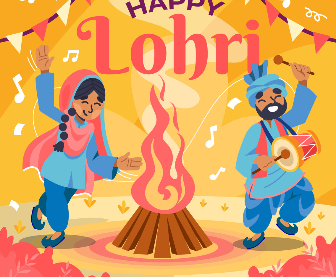 Dance of Lohri Celebration