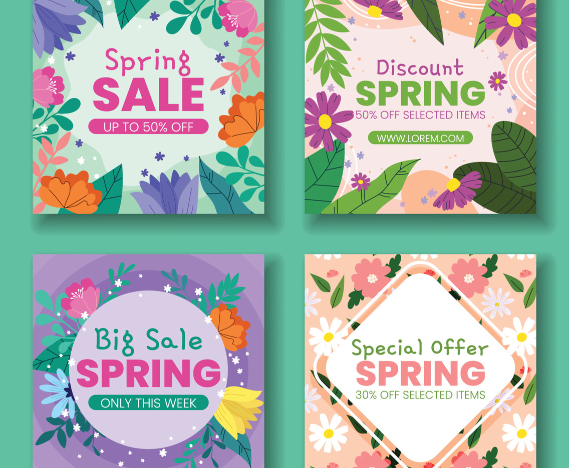 Colorful Spring Sale Social Media Post