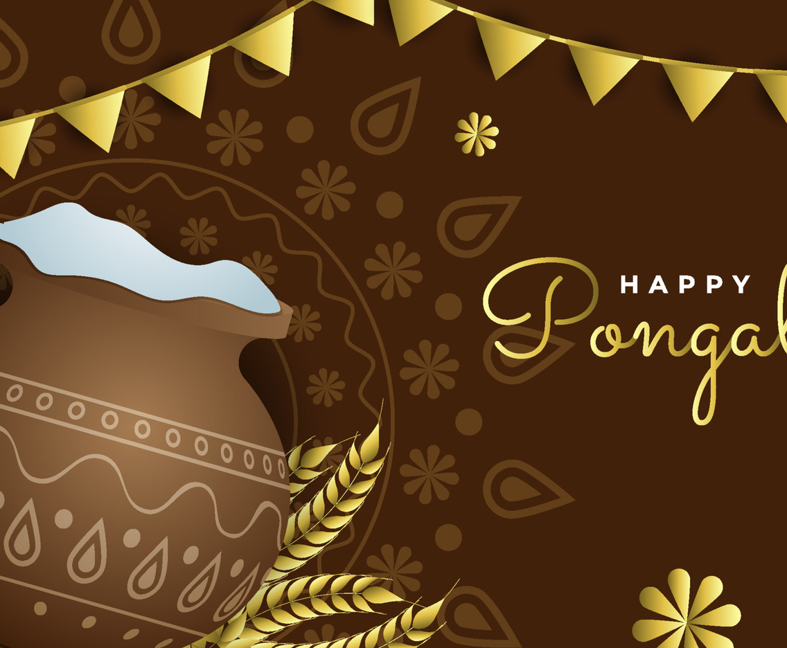 Happy Pongal Greeting Background