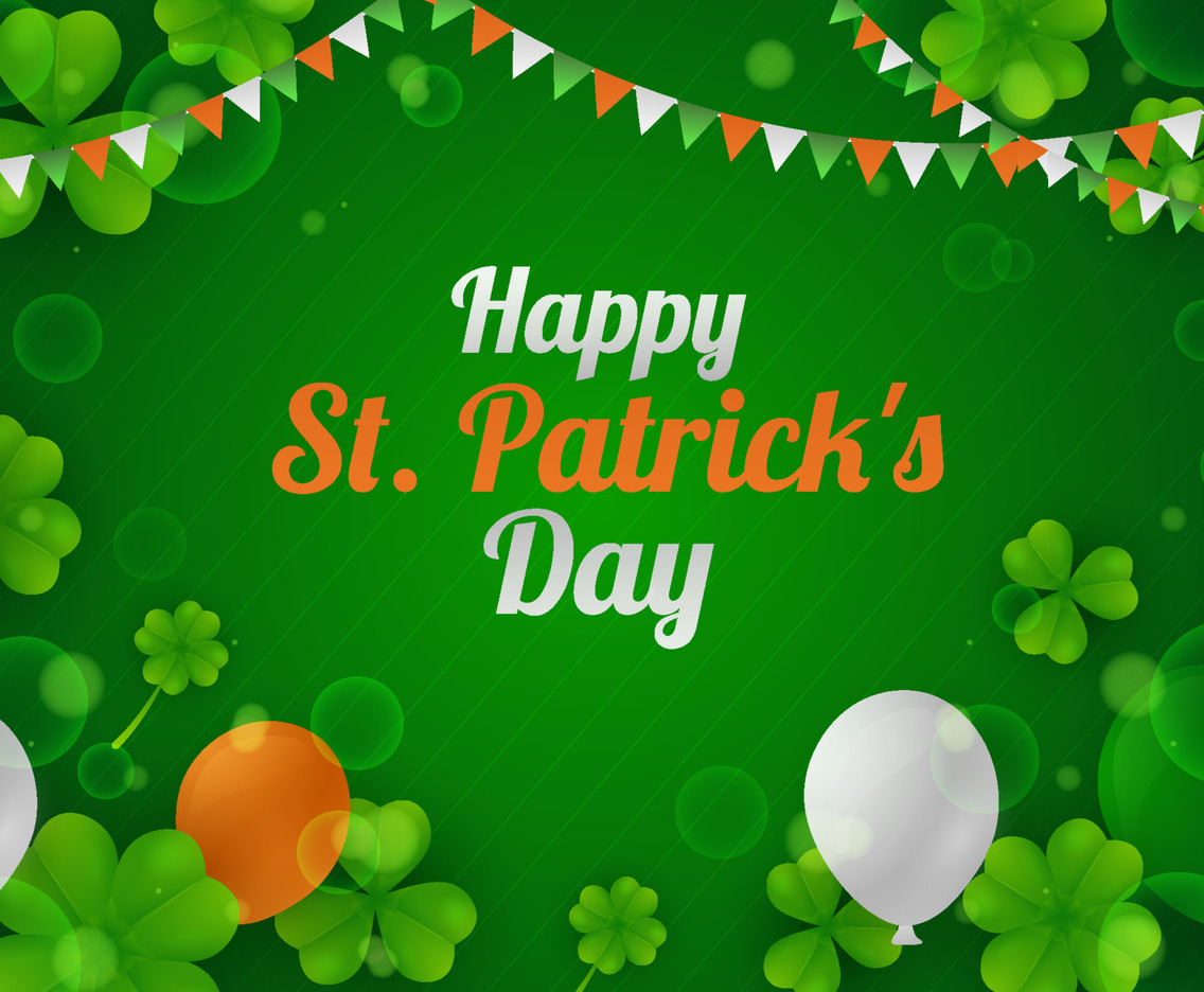 Background of St Patrick Clover Festivity