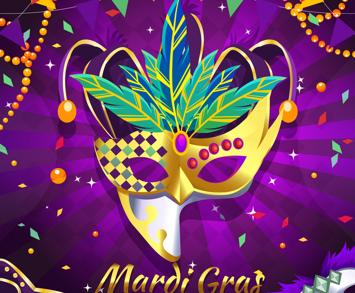 Beautiful Gold Mardi Gras Mask