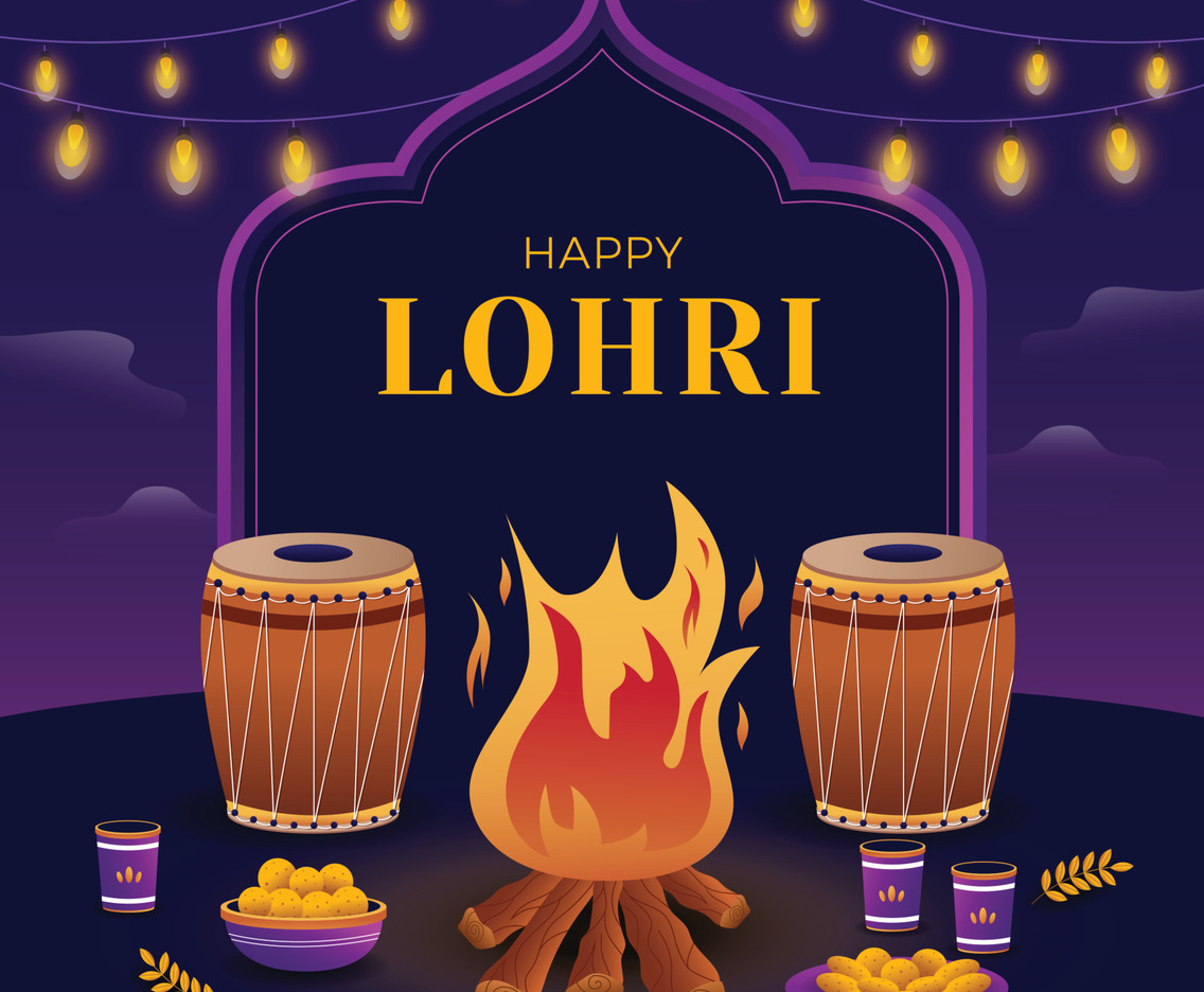 Happy Lohri Festivity Background
