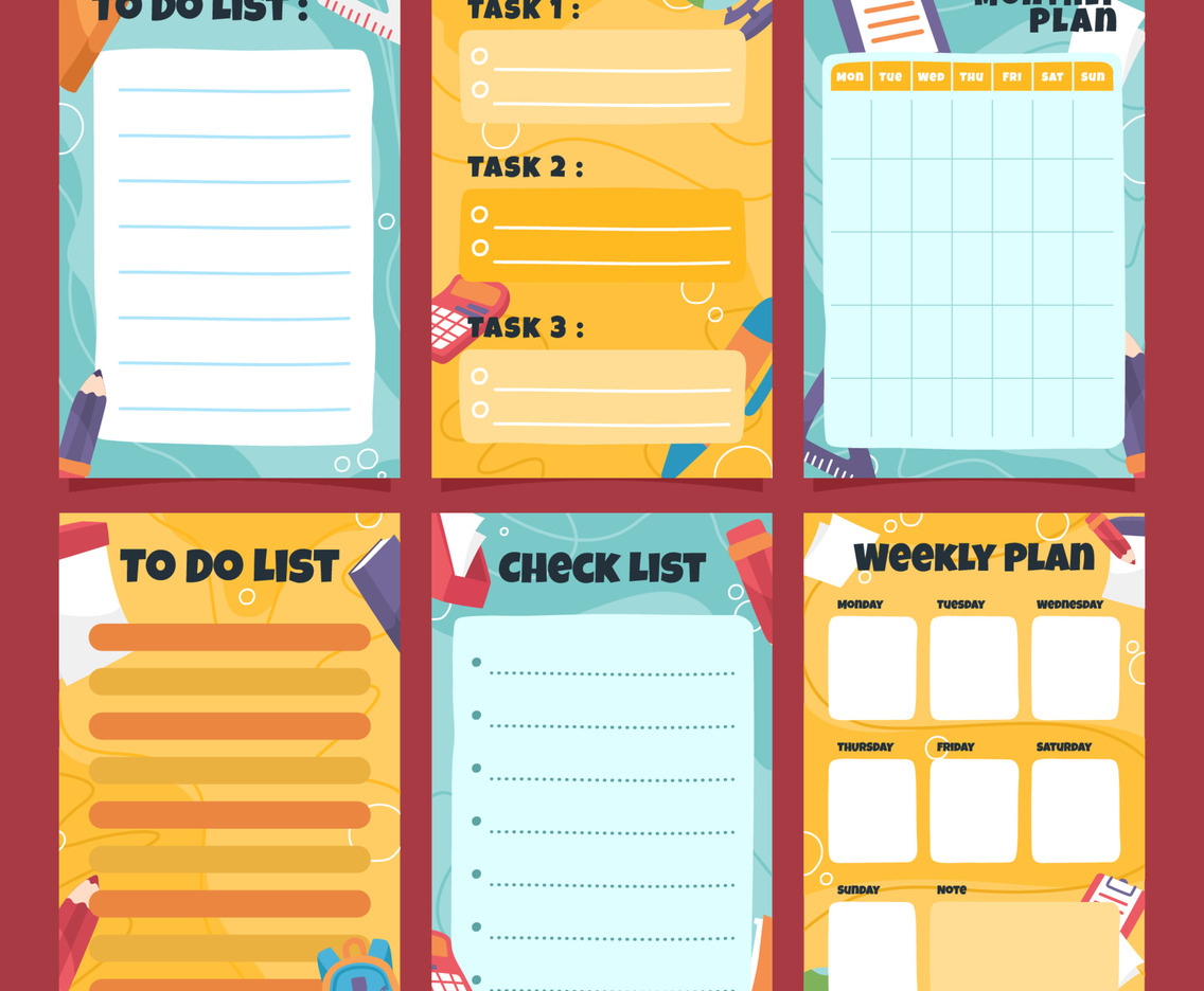 Cute Journal School Element Template