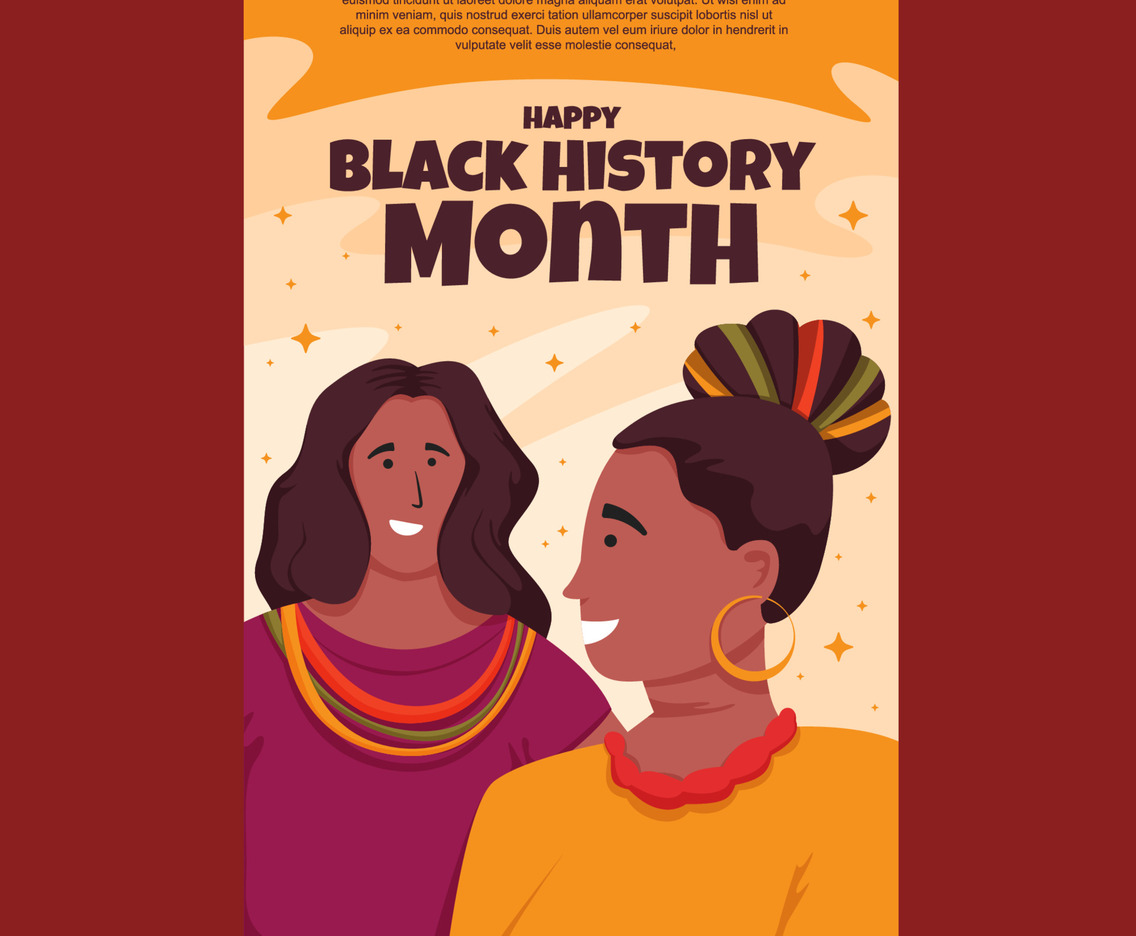 Two African Woman Celebrate Black History Month