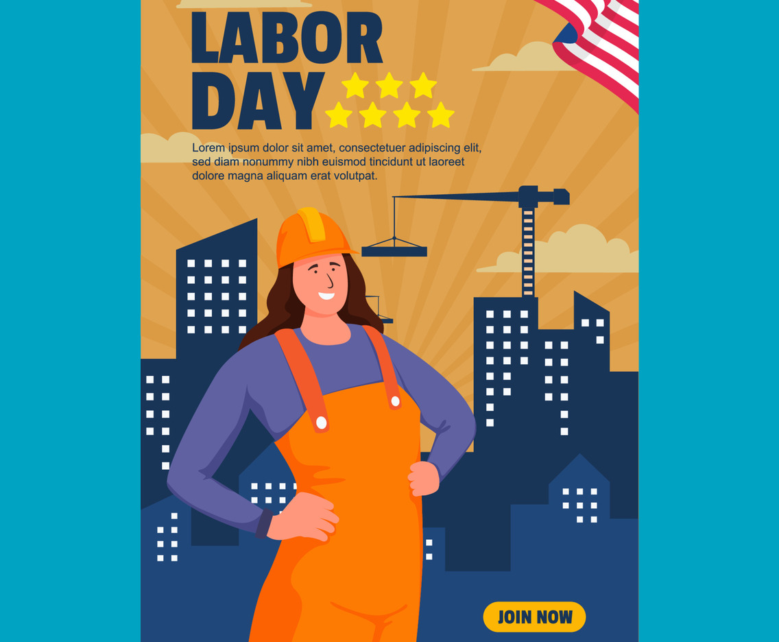 Happy International Labor Day Poster Template