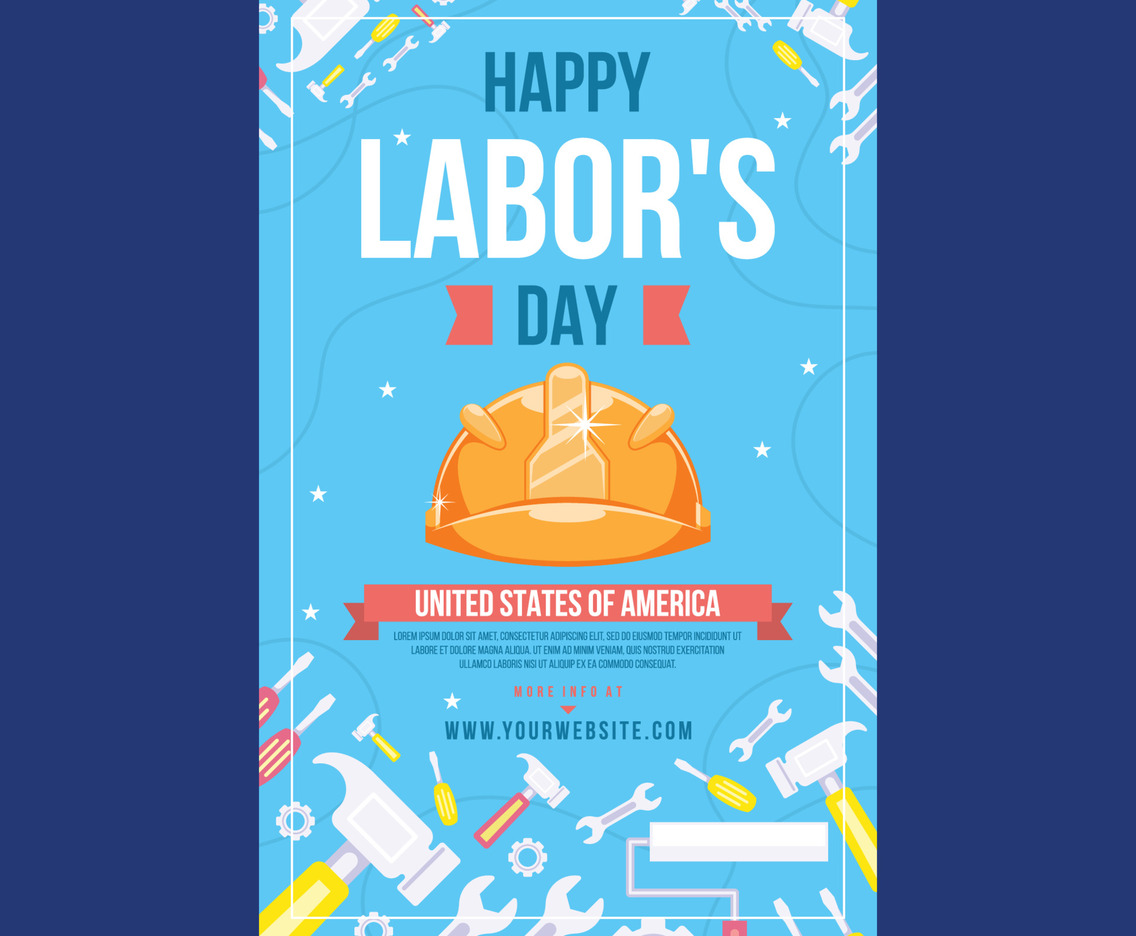 Happy Labor's Day Poster Concept