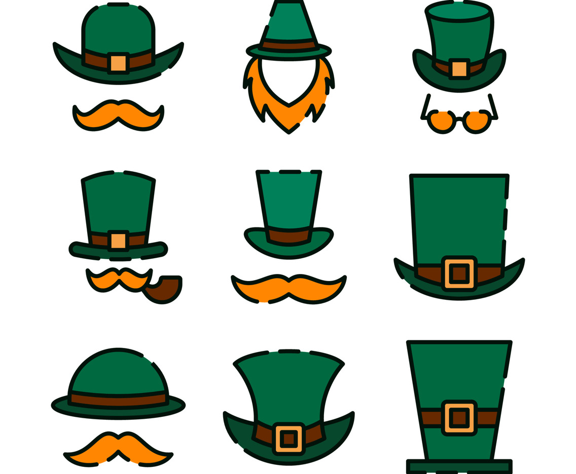 Set of St. Patricks Hat Icon