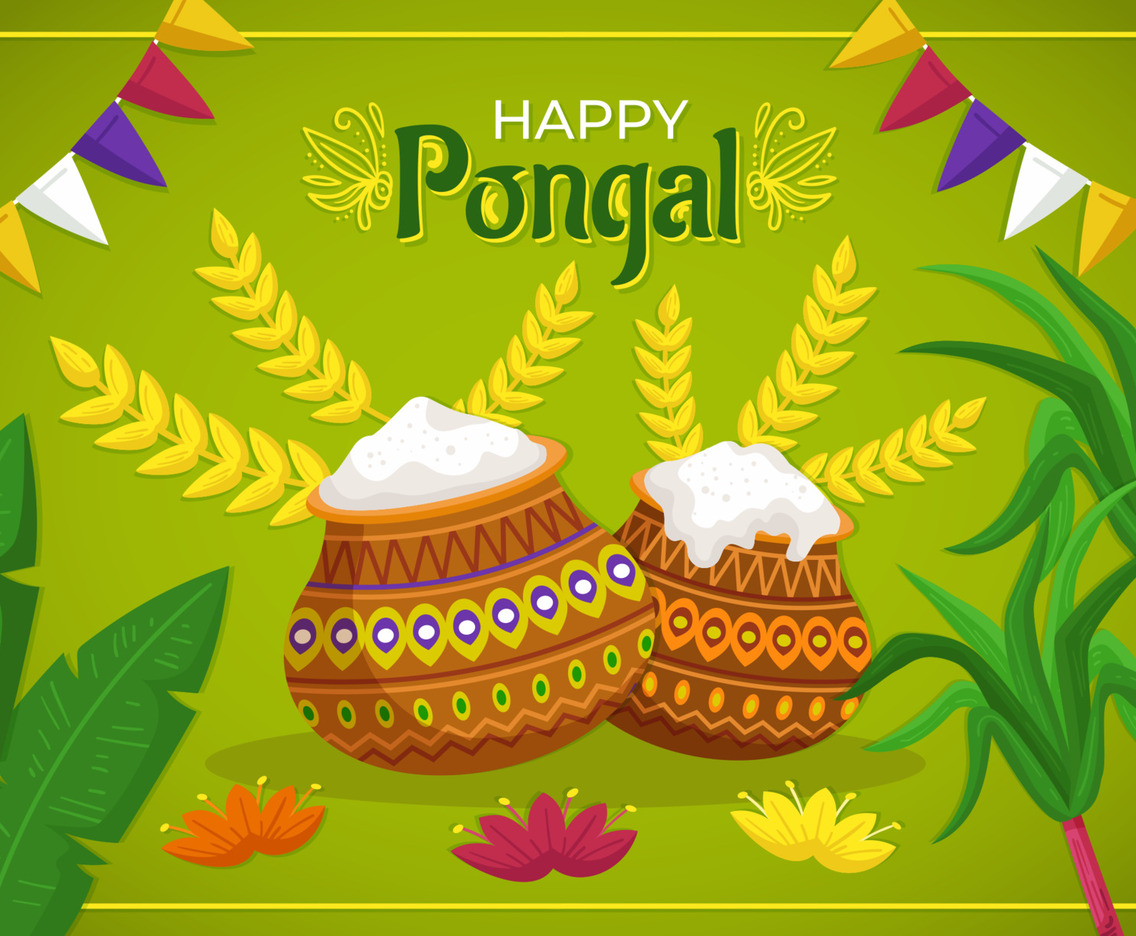 Celebration of Happy Pongal Background