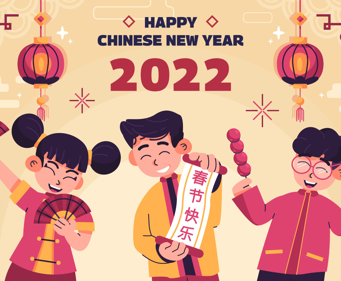 Happy Children Celebrating Chinese New Year