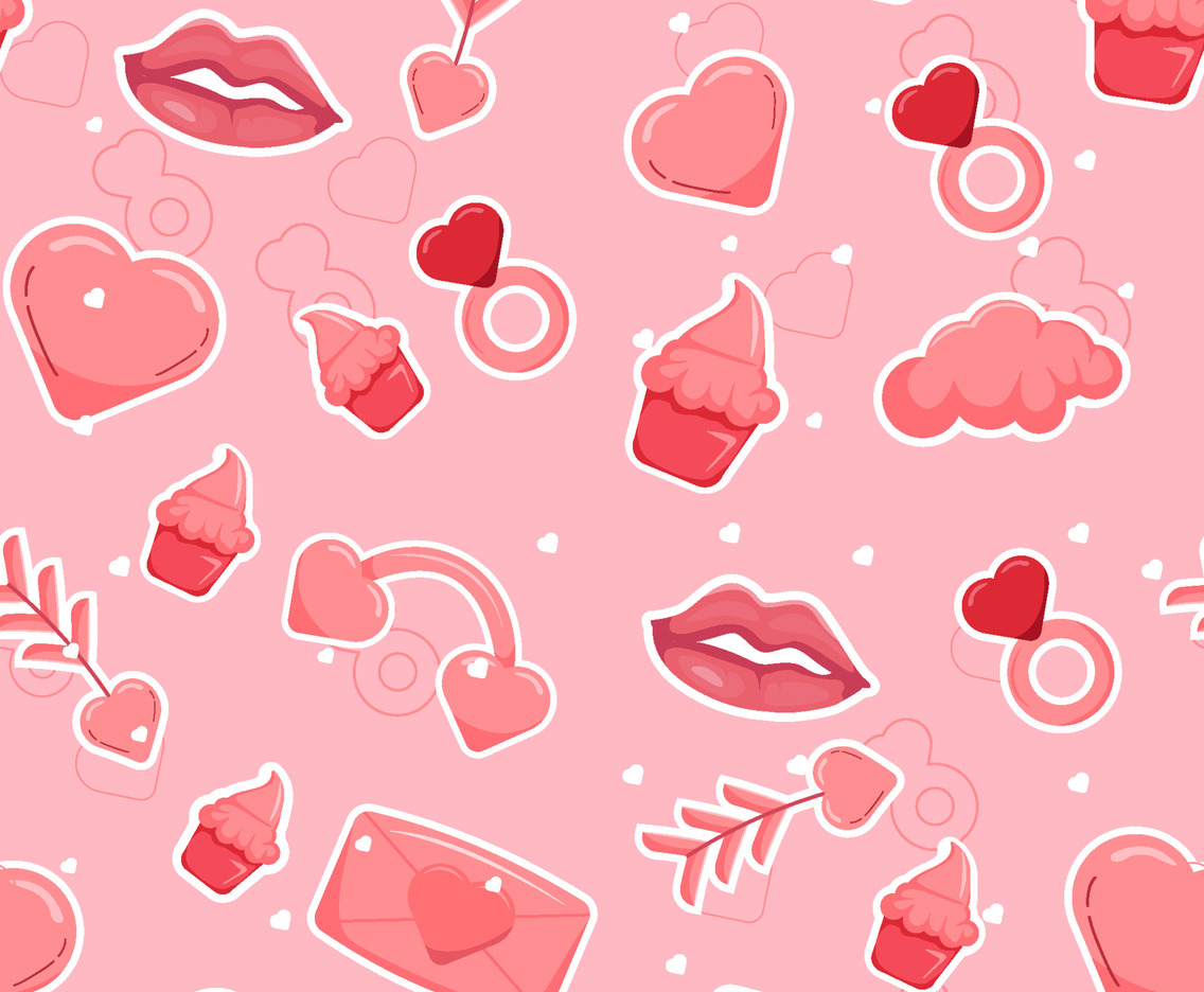 Seamless Pattern of Valentine's Day