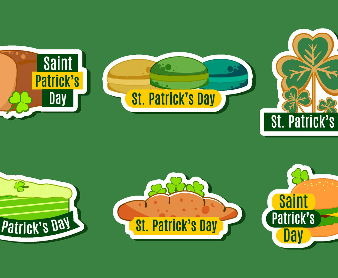 St Patricks Day Food Sticker
