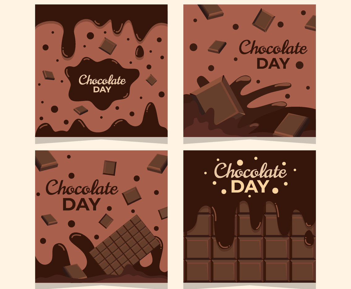 Set of Chocolate Social Media Post