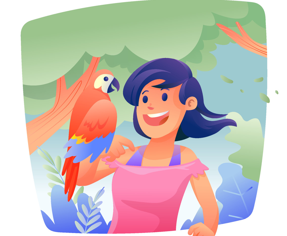 Portrait Happy Friendship Woman and Her Cute Pet