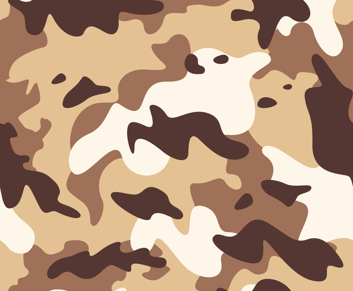 Camouflage Army Desert Brown and Cream Seamless Pattern