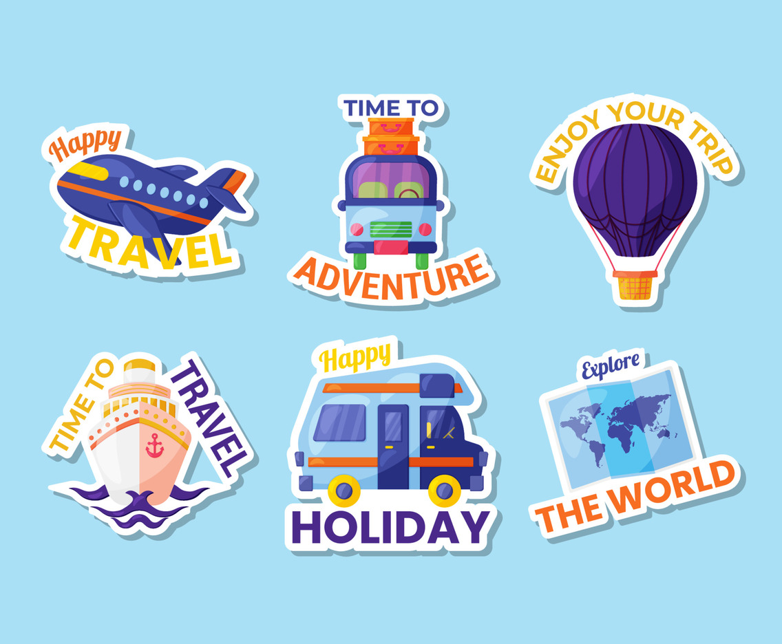 Cute Travel Sticker Set