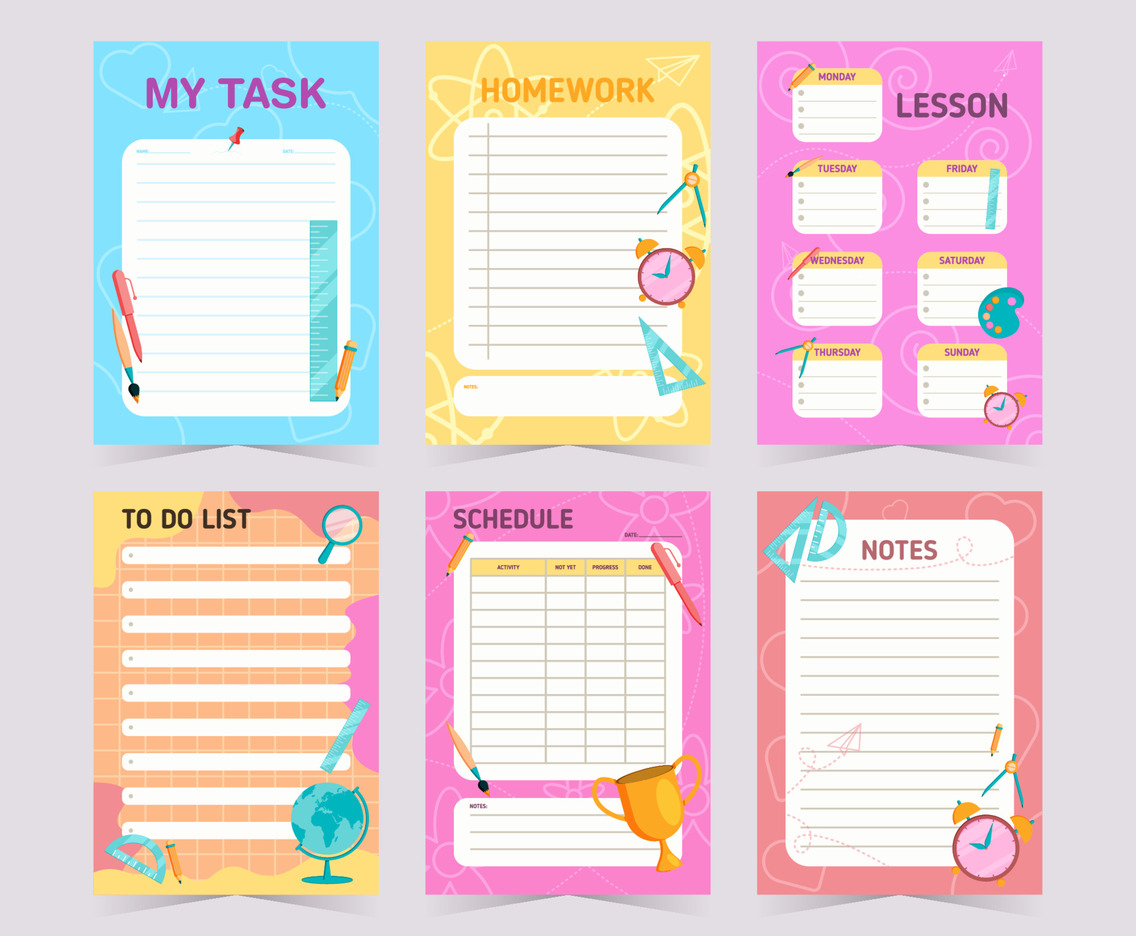School Journal Planner Template