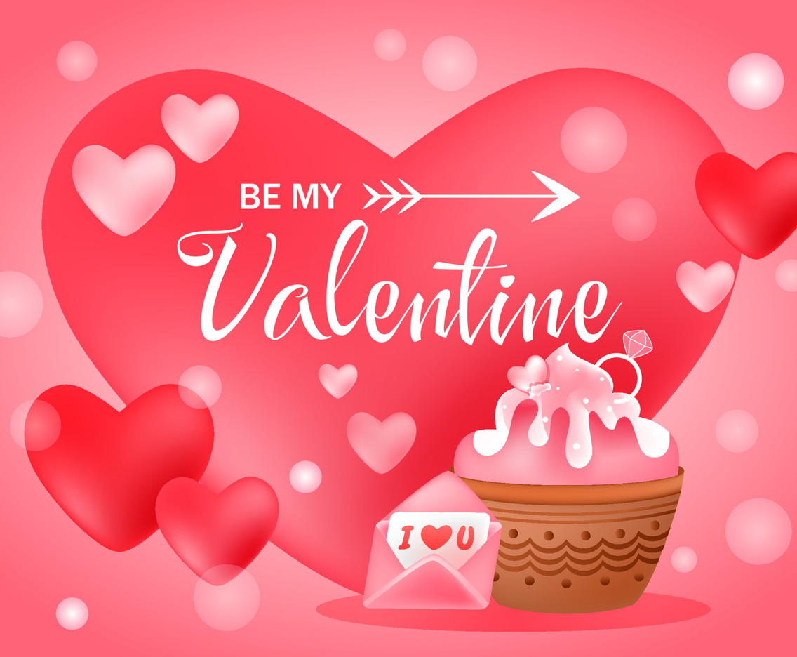Valentine Cupcake with Marriage Proposal