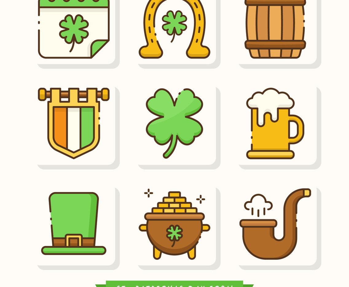 St Patrick's Day Icon Set