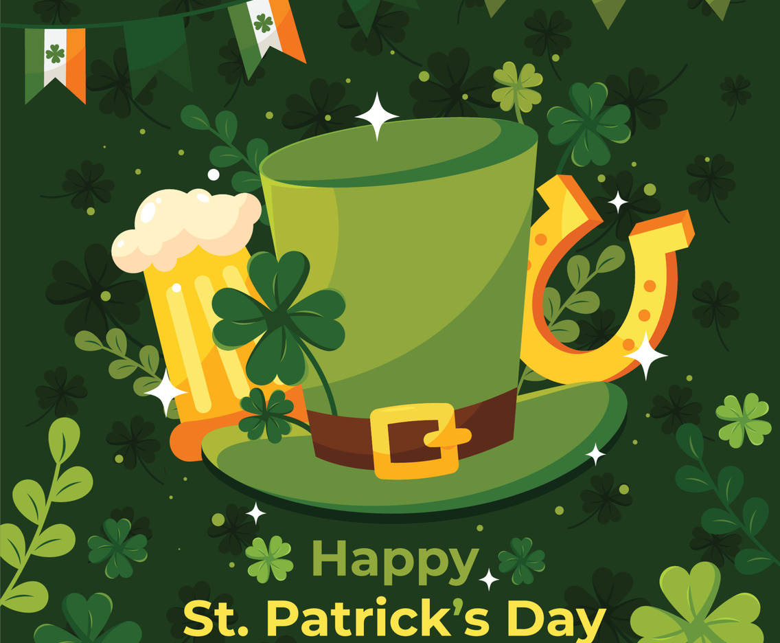 Happy St. Patricks Day with Hat