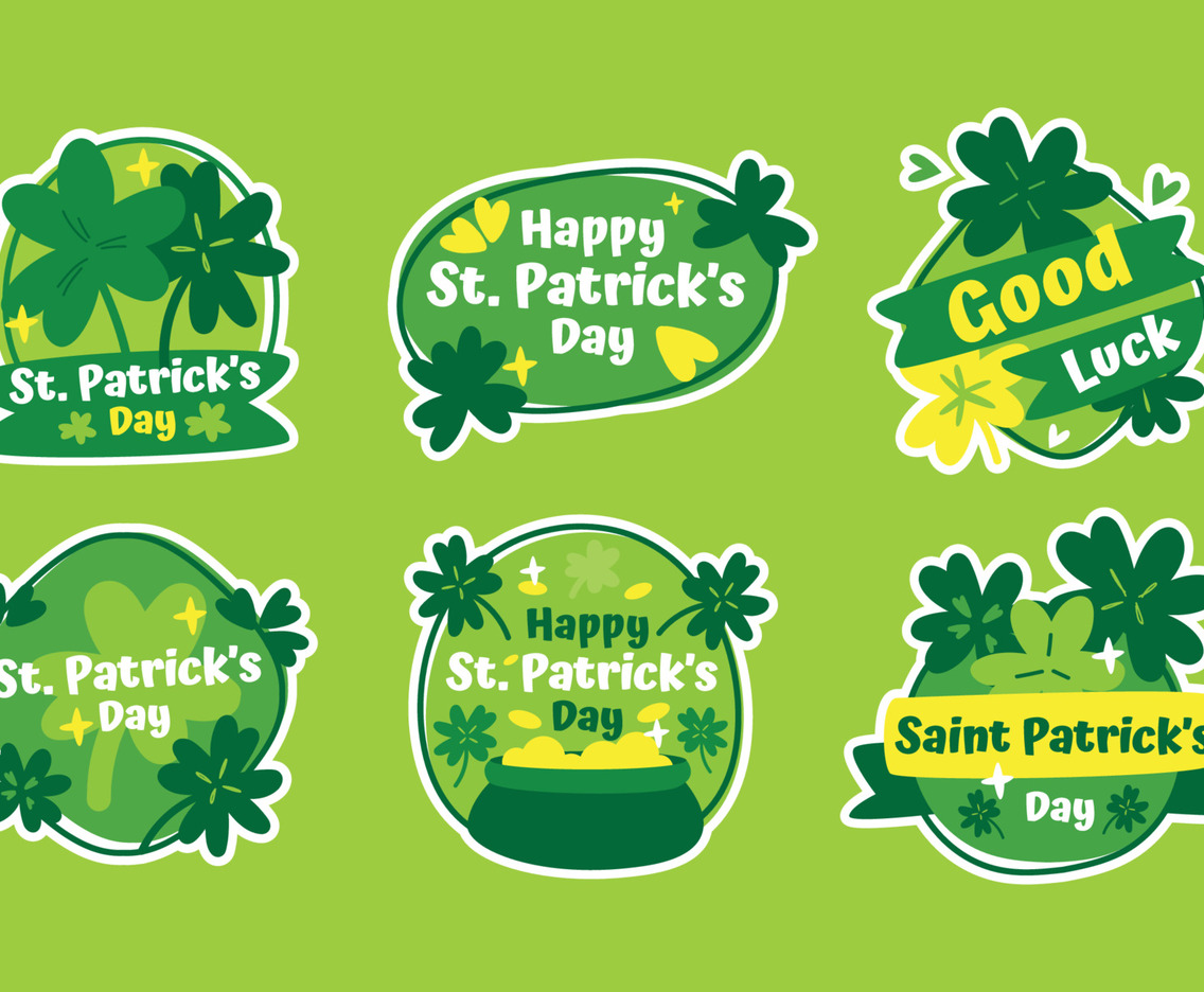 Happy St. Patrick's Day Shamrock Sticker