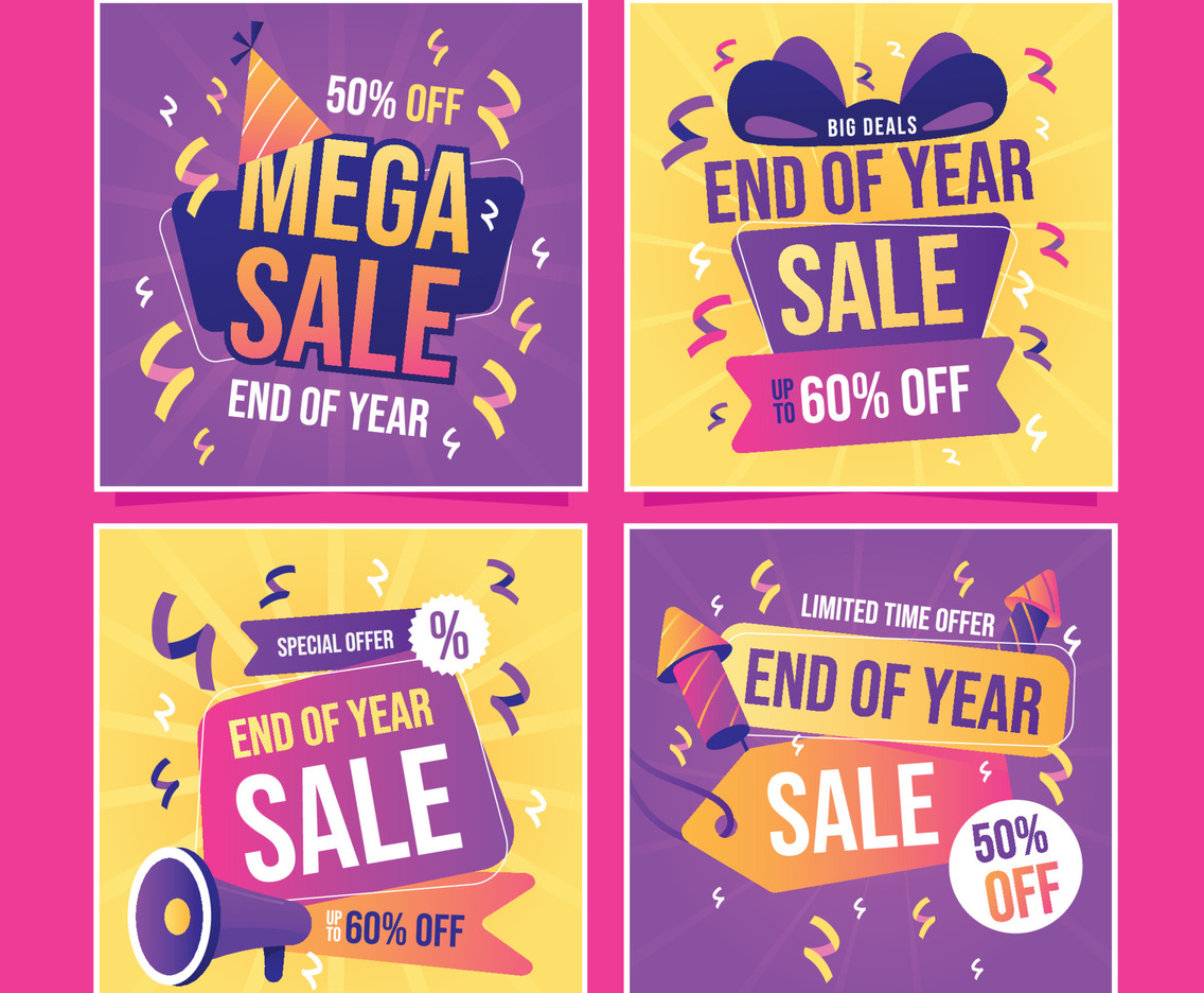 End Of Year Sale Social Media Posts