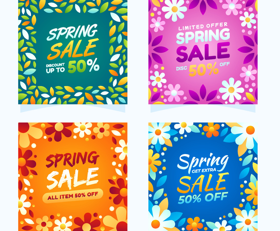 Floral Spring Social Media Posts