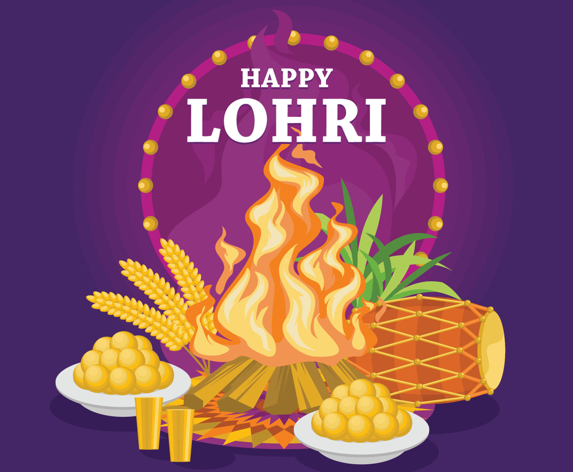 Happy Lohri Background vector