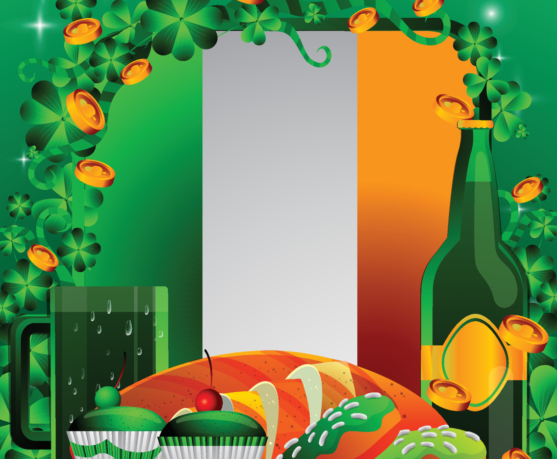 St. Patrck's Day Food Background Concept