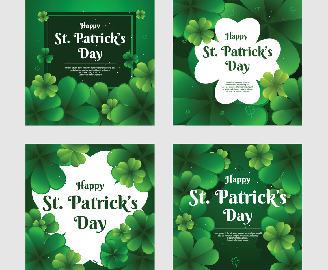 St. Patrick's Lucky Clover Social Media Posts