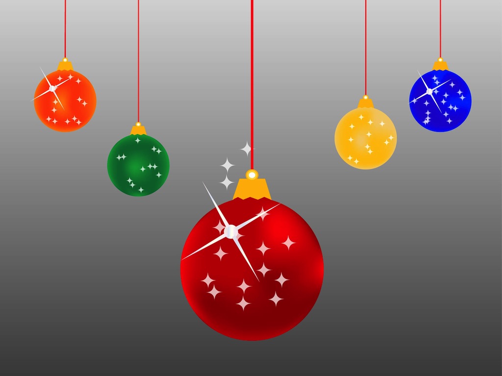 Christmas Balls Cartoon Vector Art & Graphics 