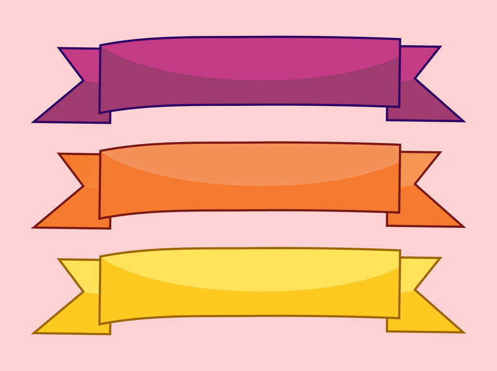 Ribbons Banners Vector Art & Graphics 