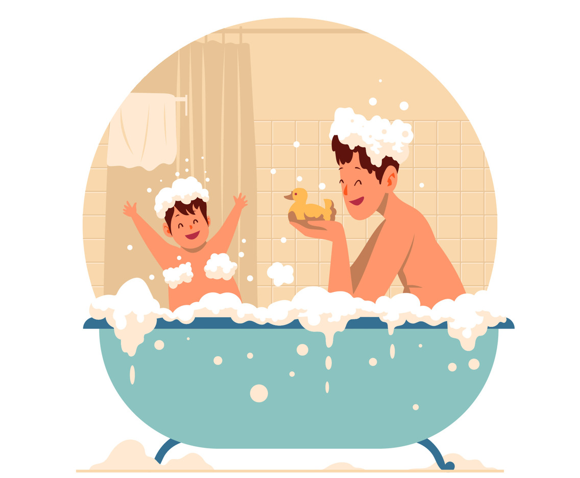 Happy Dad and Son Concept