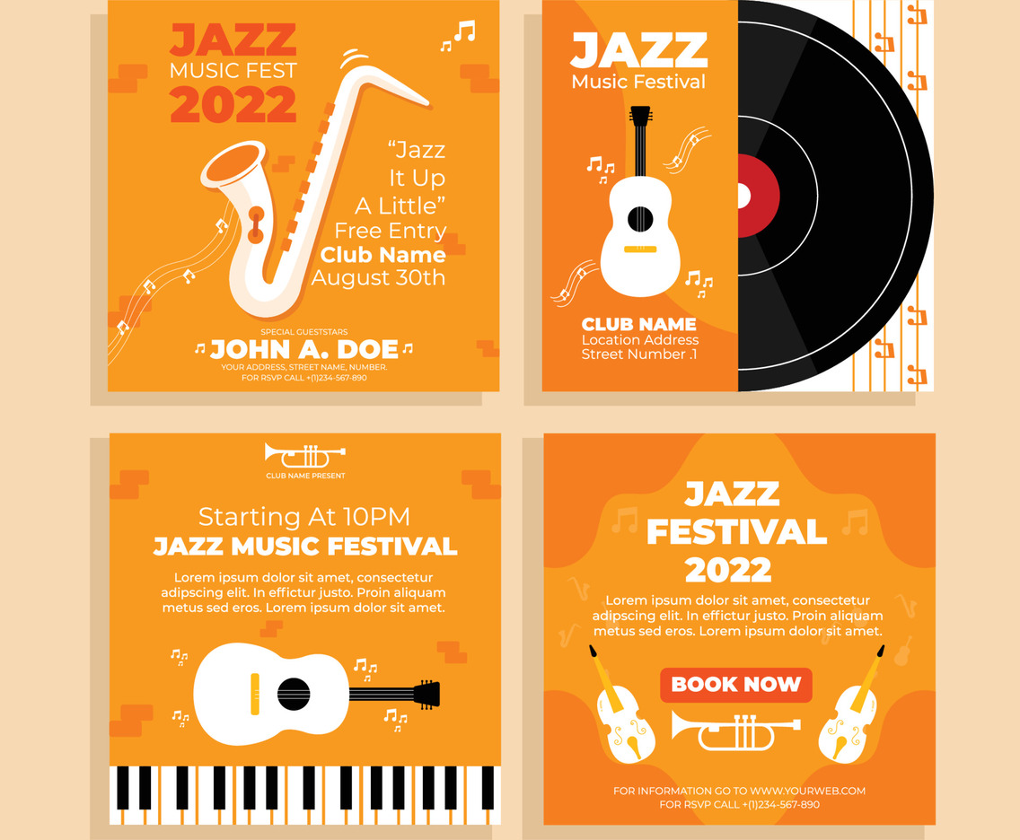 Jazz Music Festival Social Media Post