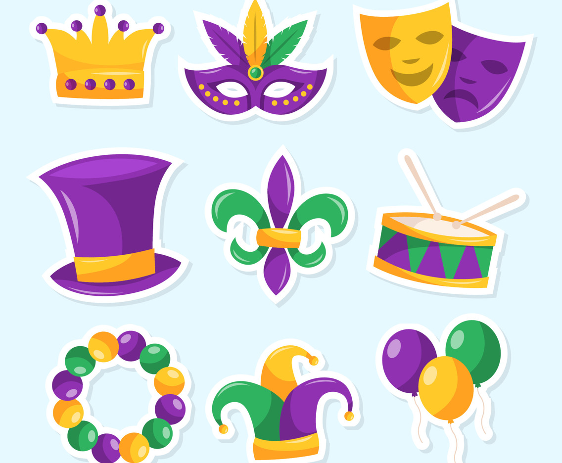 Mardi Gras Free Vector Sticker