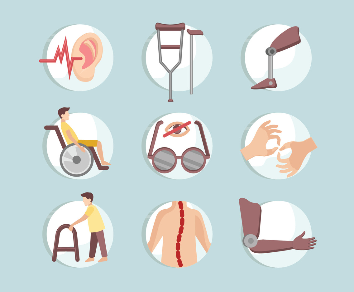 People with Disabilities Icon Set