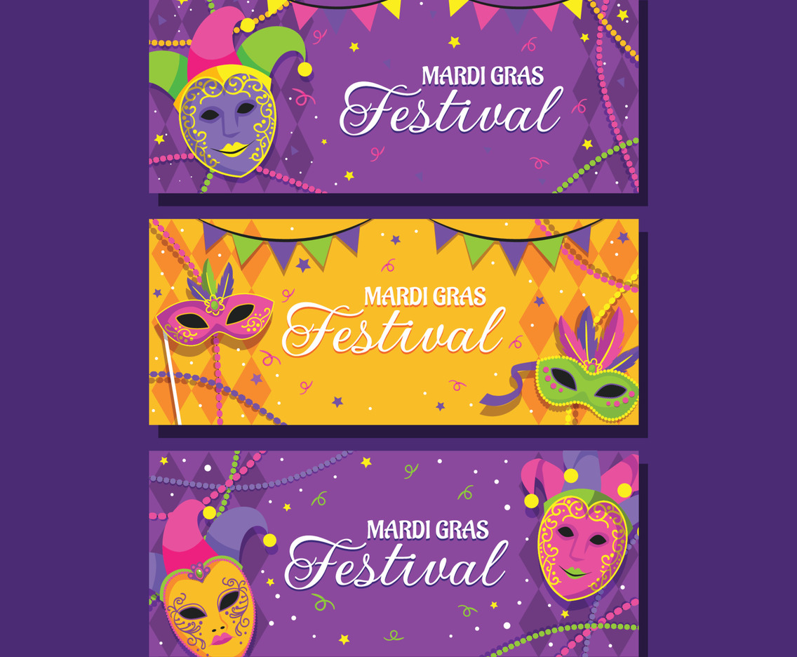 Mardi Gras Mask Banner