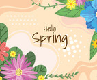Flat Design Spring Background