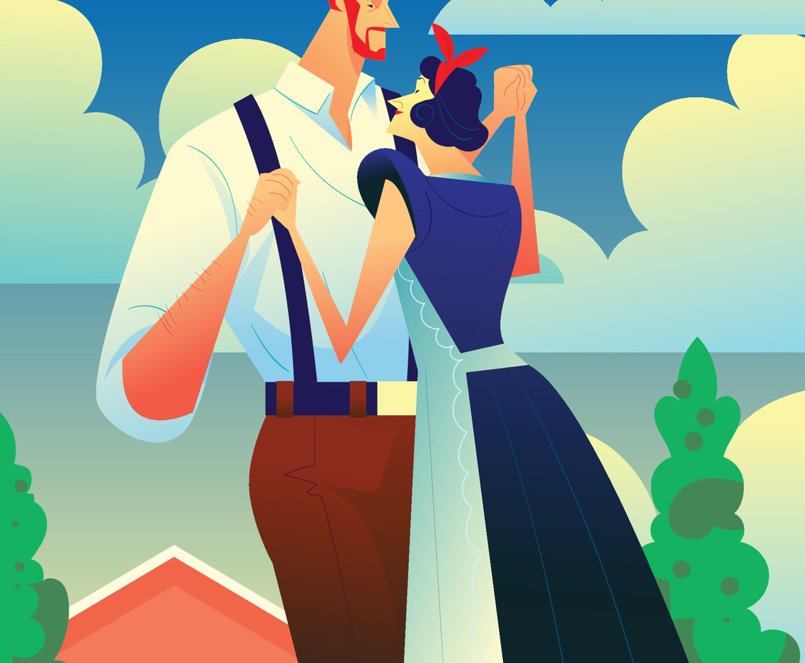 Husband Dancing With His Wife